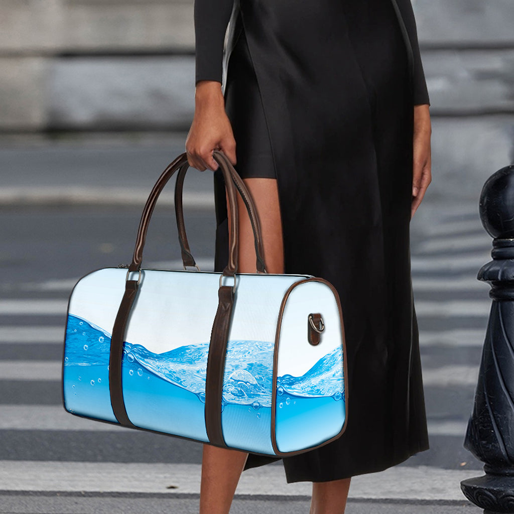 Water Wave Print Duffle Bag