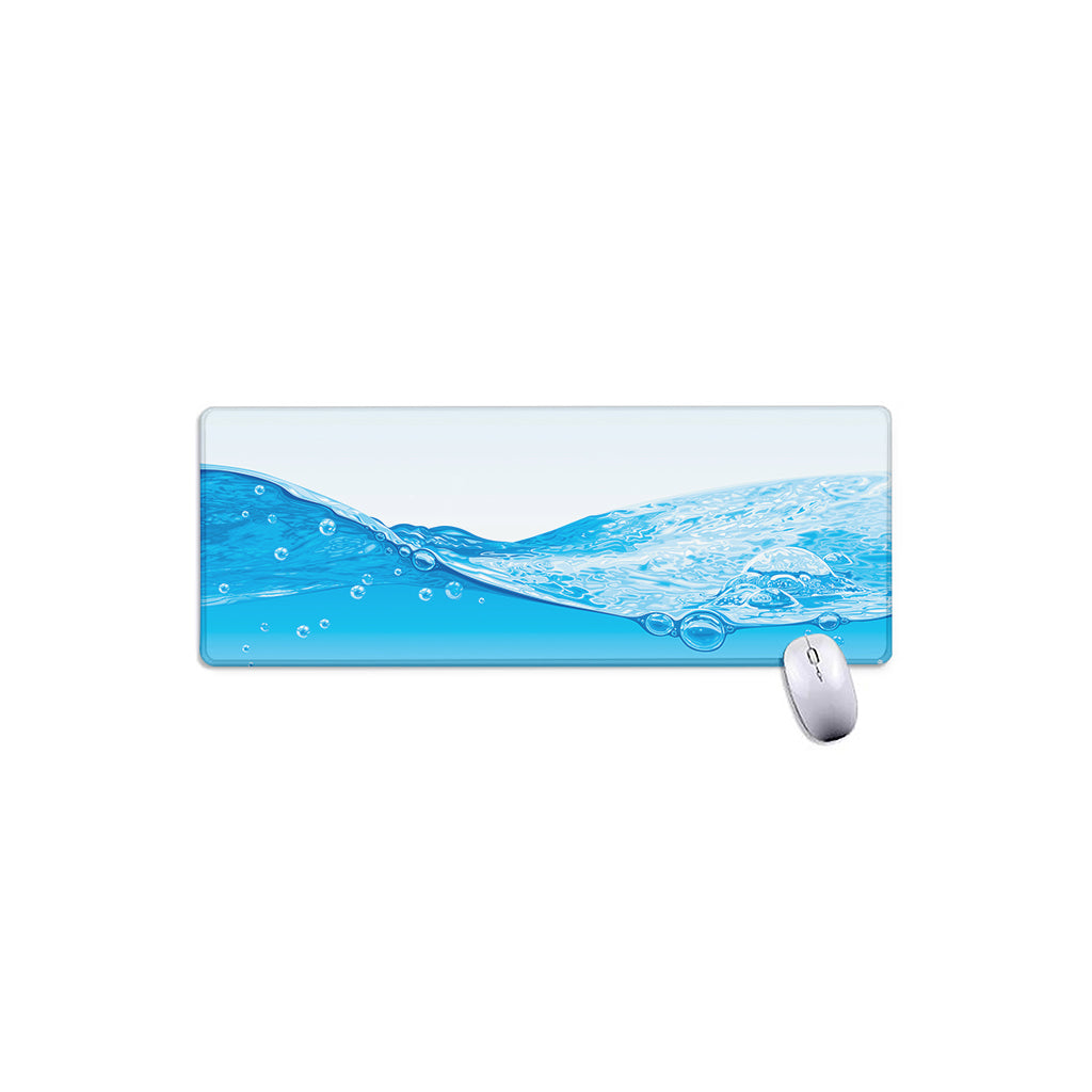 Water Wave Print Extended Mouse Pad