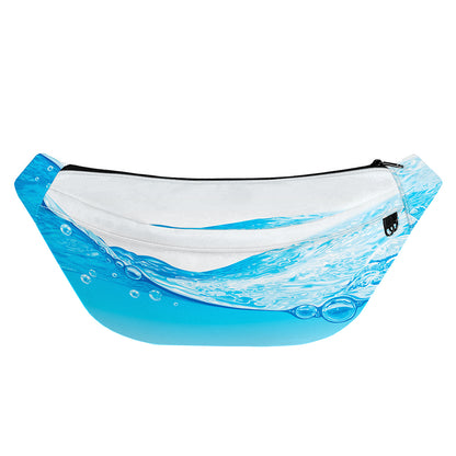 Water Wave Print Fanny Pack