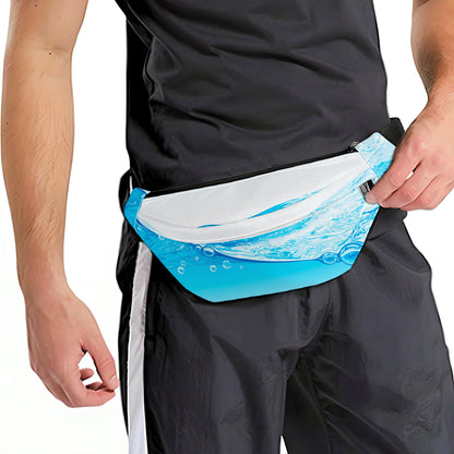 Water Wave Print Fanny Pack