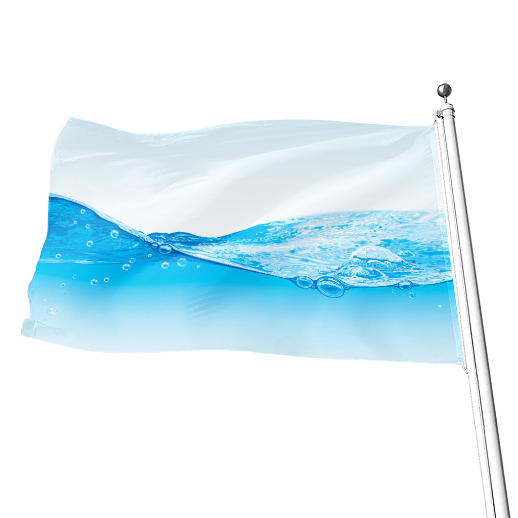 Water Wave Print Flag