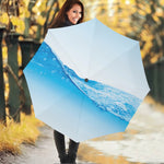 Water Wave Print Foldable Umbrella