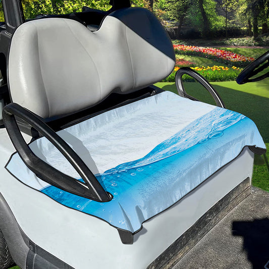Water Wave Print Golf Cart Seat Cover