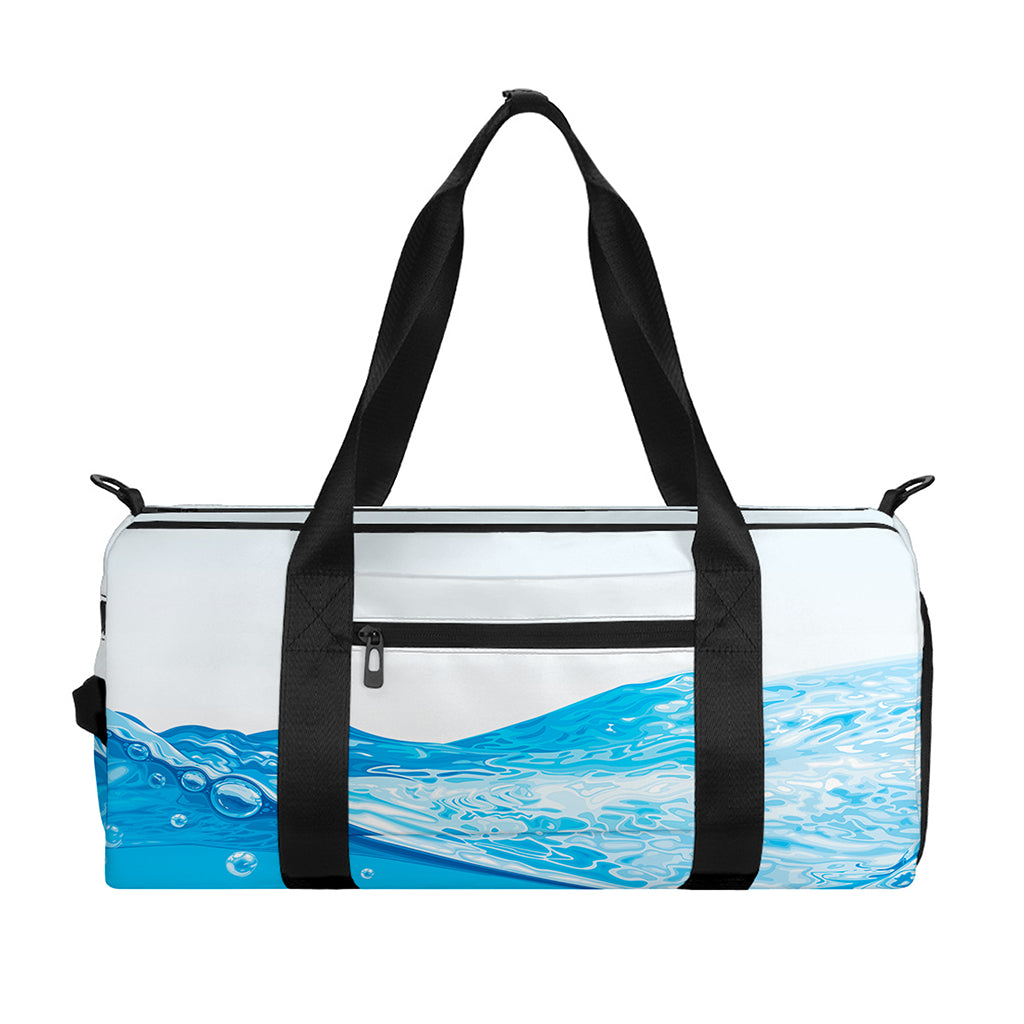 Water Wave Print Gym Bag