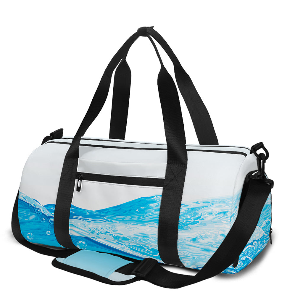 Water Wave Print Gym Bag