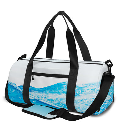 Water Wave Print Gym Bag