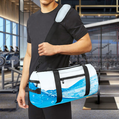 Water Wave Print Gym Bag
