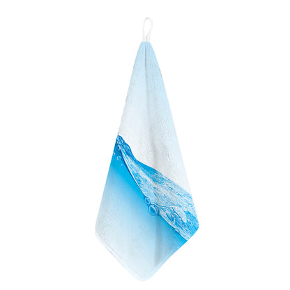 Water Wave Print Hand Towel