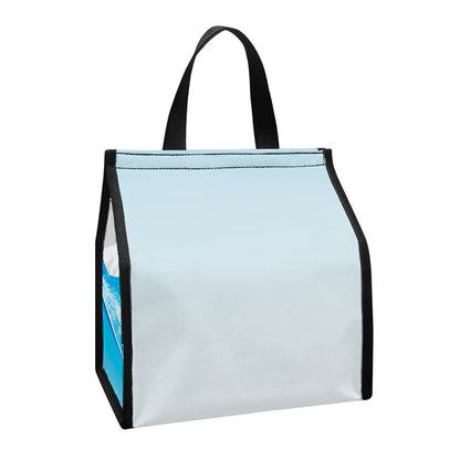 Water Wave Print Insulated Lunch Tote