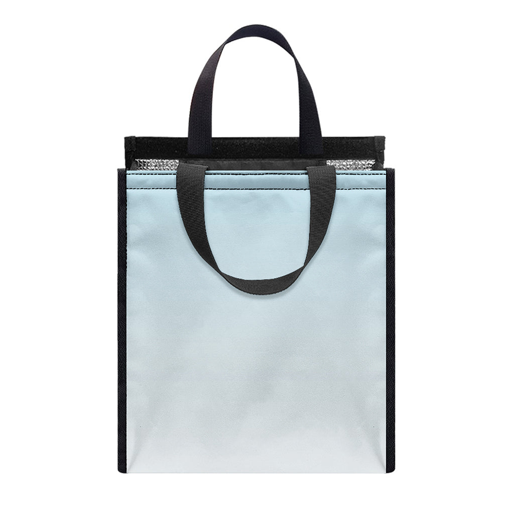 Water Wave Print Insulated Lunch Tote