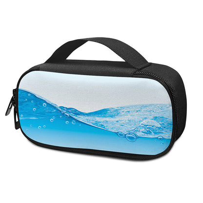 Water Wave Print Insulin Cooler Travel Case