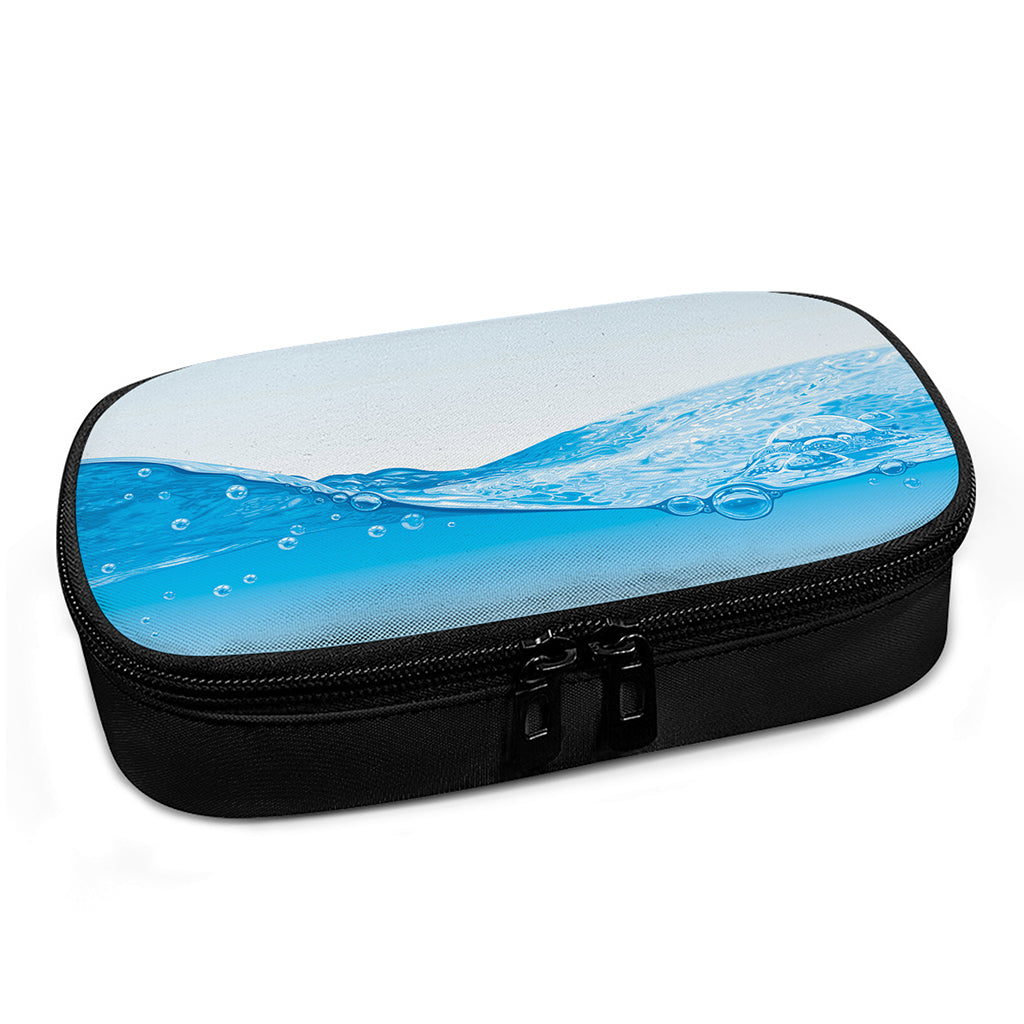 Water Wave Print Insulin Cooler Travel Case