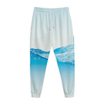Water Wave Print Jogger Pants