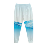 Water Wave Print Jogger Pants