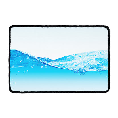 Water Wave Print Kitchen Mat