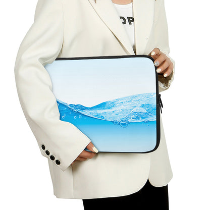 Water Wave Print Laptop Sleeve
