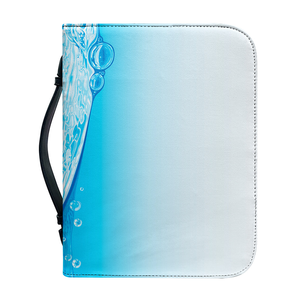 Water Wave Print Leather Bible Cover