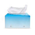 Water Wave Print Leather Tissue Box Cover