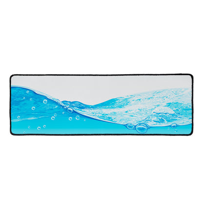 Water Wave Print Long Kitchen Mat