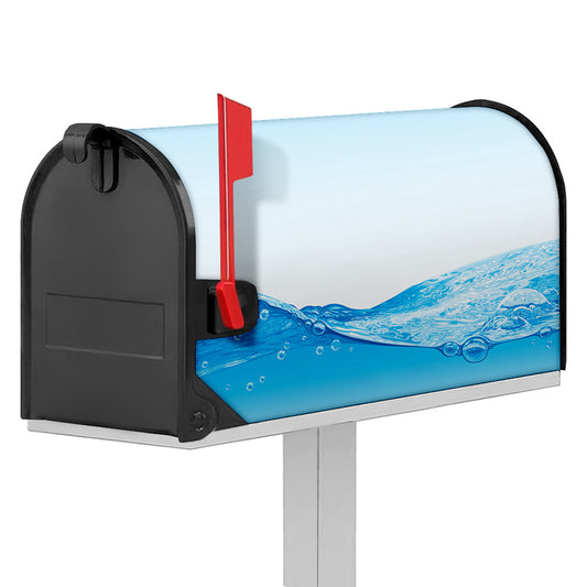 Water Wave Print Mailbox Cover