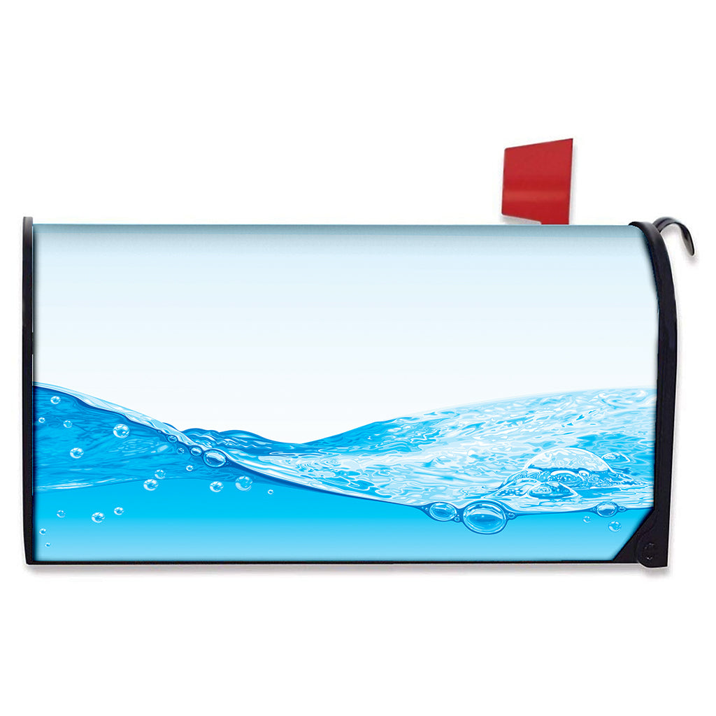 Water Wave Print Mailbox Cover