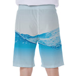 Water Wave Print Men's Beach Shorts