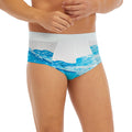 Water Wave Print Men's Briefs