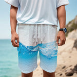 Water Wave Print Men's Cargo Shorts