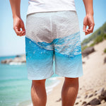 Water Wave Print Men's Cargo Shorts