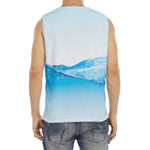 Water Wave Print Men's Fitness Tank Top