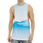 Water Wave Print Men's Muscle Tank Top