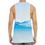 Water Wave Print Men's Muscle Tank Top