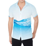 Water Wave Print Men's Shirt
