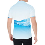 Water Wave Print Men's Shirt