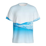 Water Wave Print Men's Sports T-Shirt