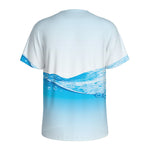 Water Wave Print Men's Sports T-Shirt