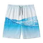 Water Wave Print Men's Swim Trunks