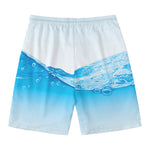 Water Wave Print Men's Swim Trunks