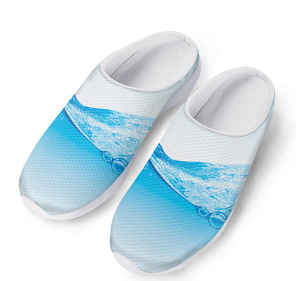 Water Wave Print Mesh Casual Shoes