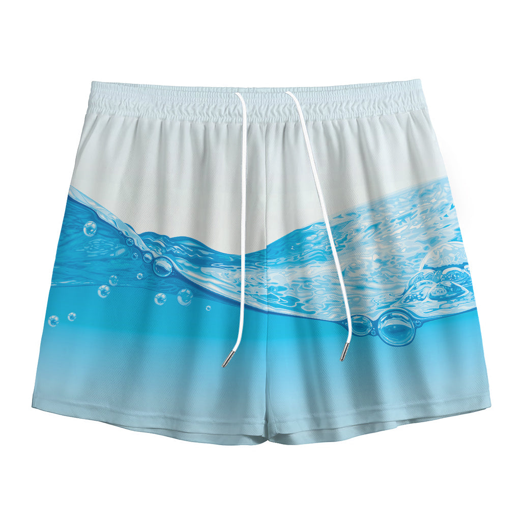 Water Wave Print Mesh Shorts