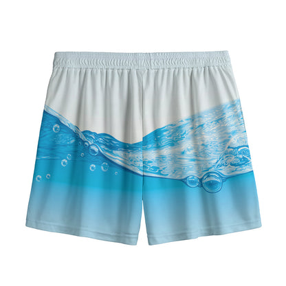 Water Wave Print Mesh Shorts