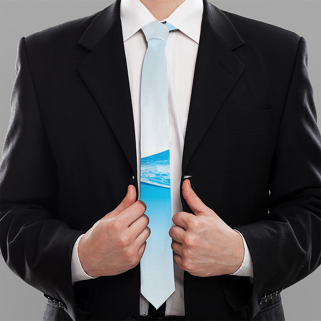 Water Wave Print Necktie
