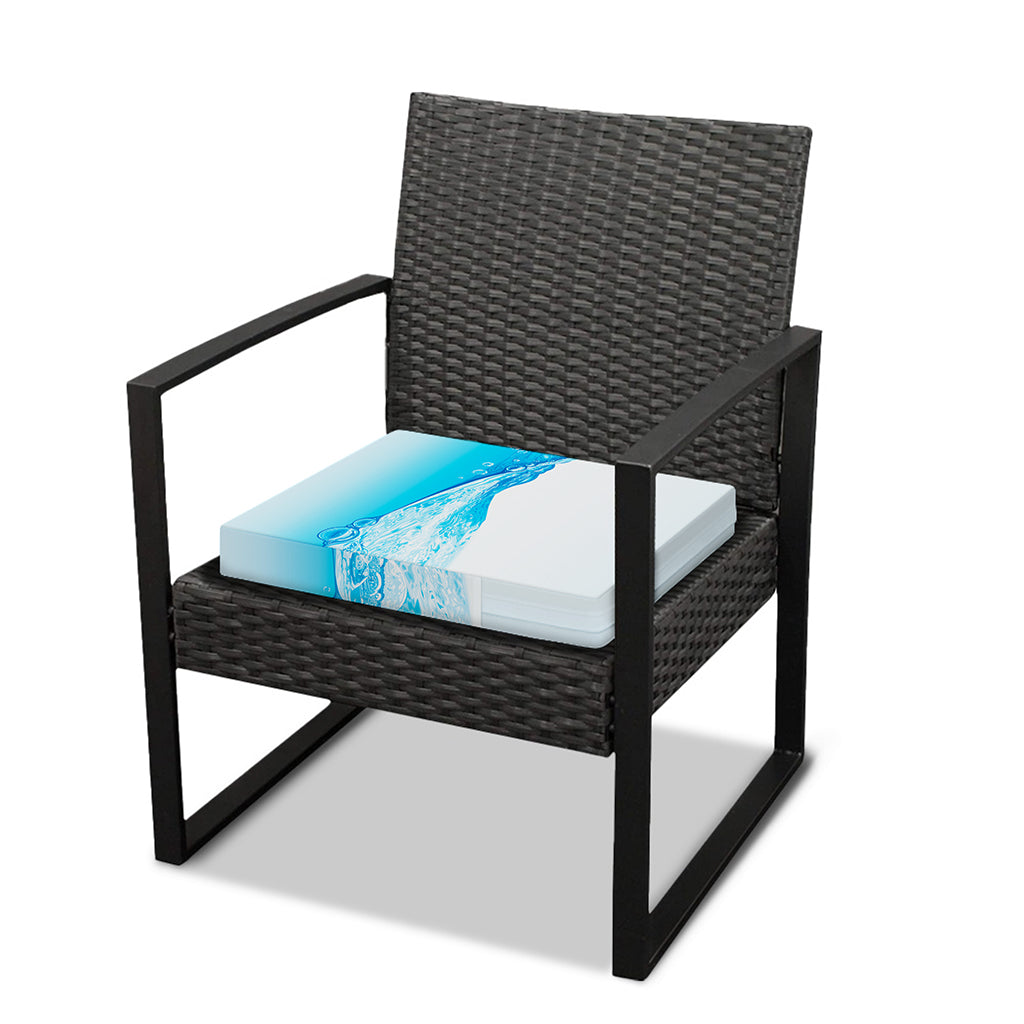 Water Wave Print Outdoor Seat Cushion Cover
