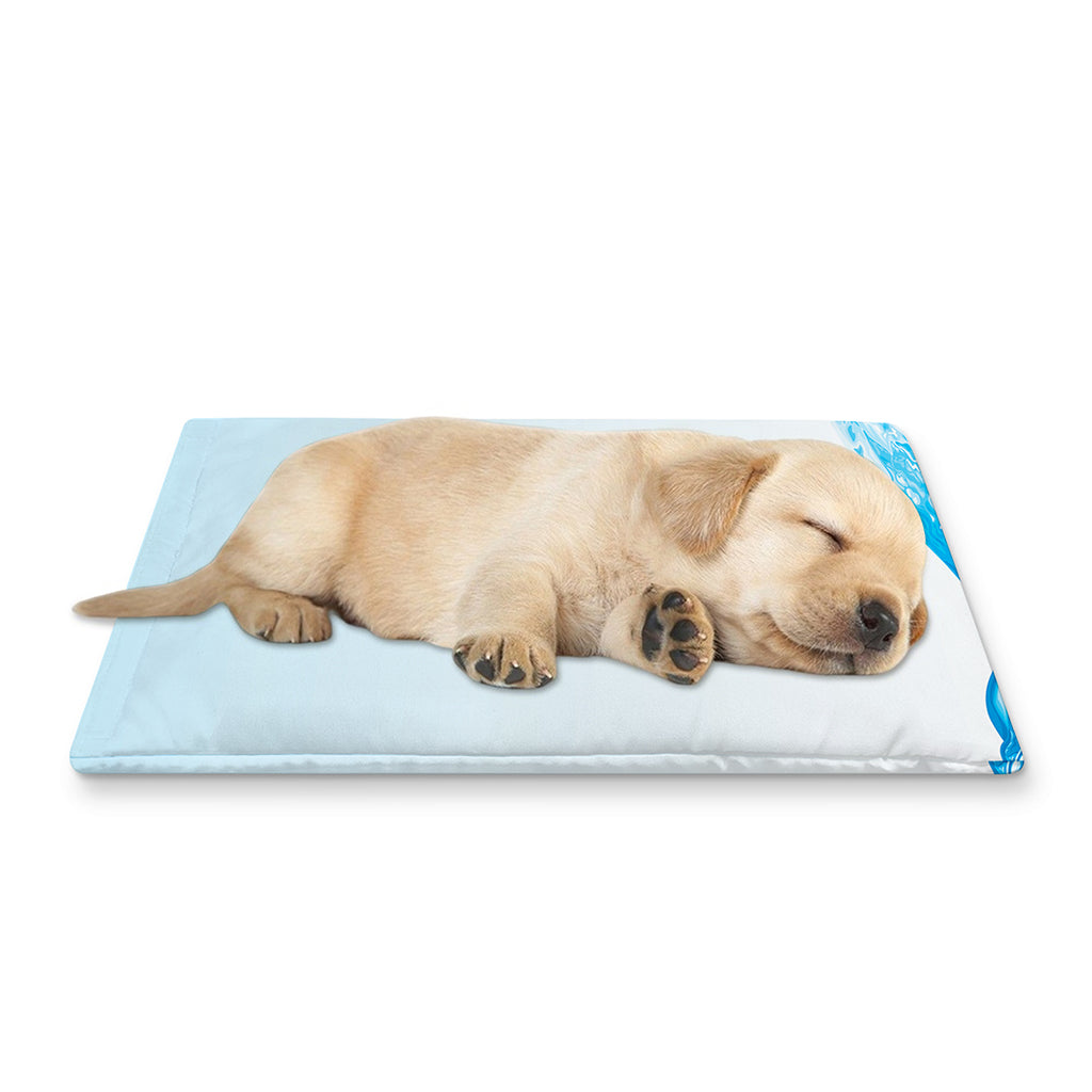 Water Wave Print Pet Cooling Mat Cover