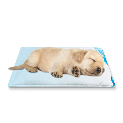 Water Wave Print Pet Cooling Mat Cover