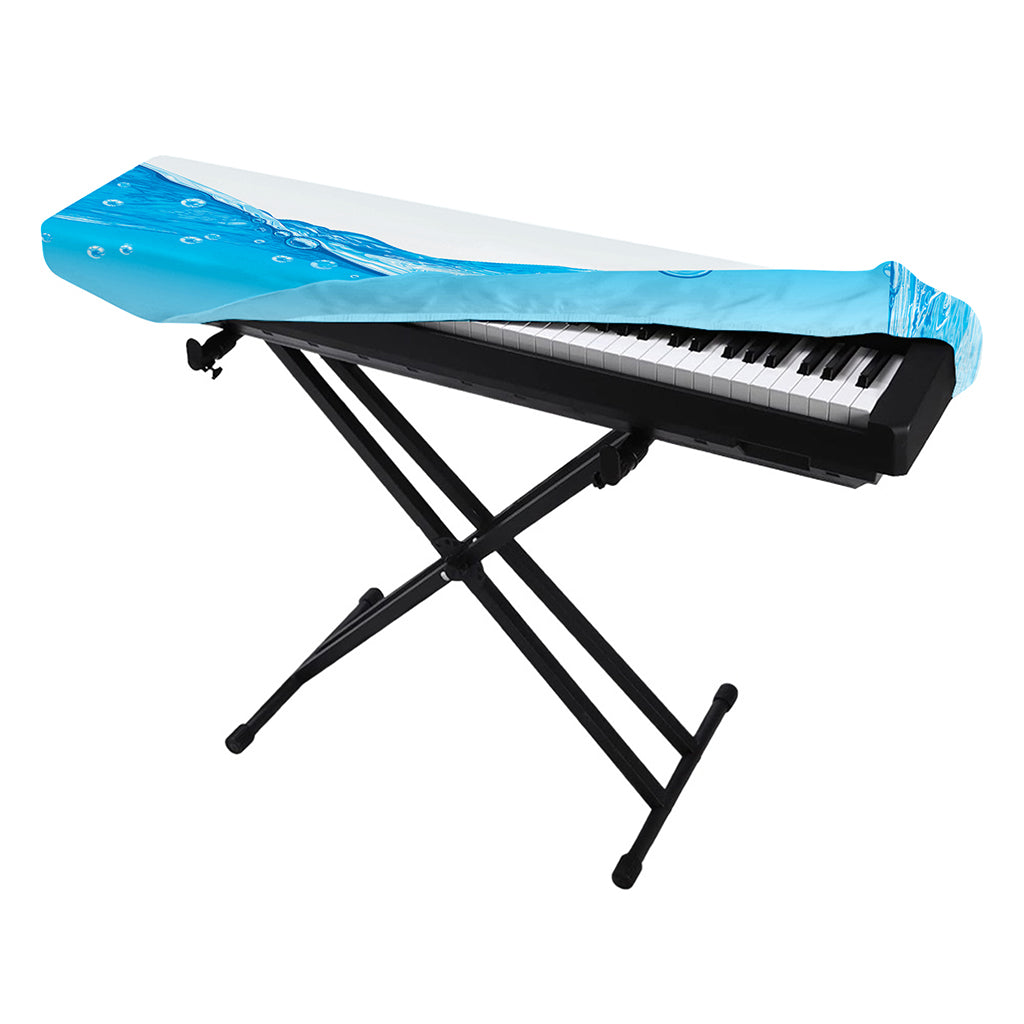 Water Wave Print Piano Keyboard Cover