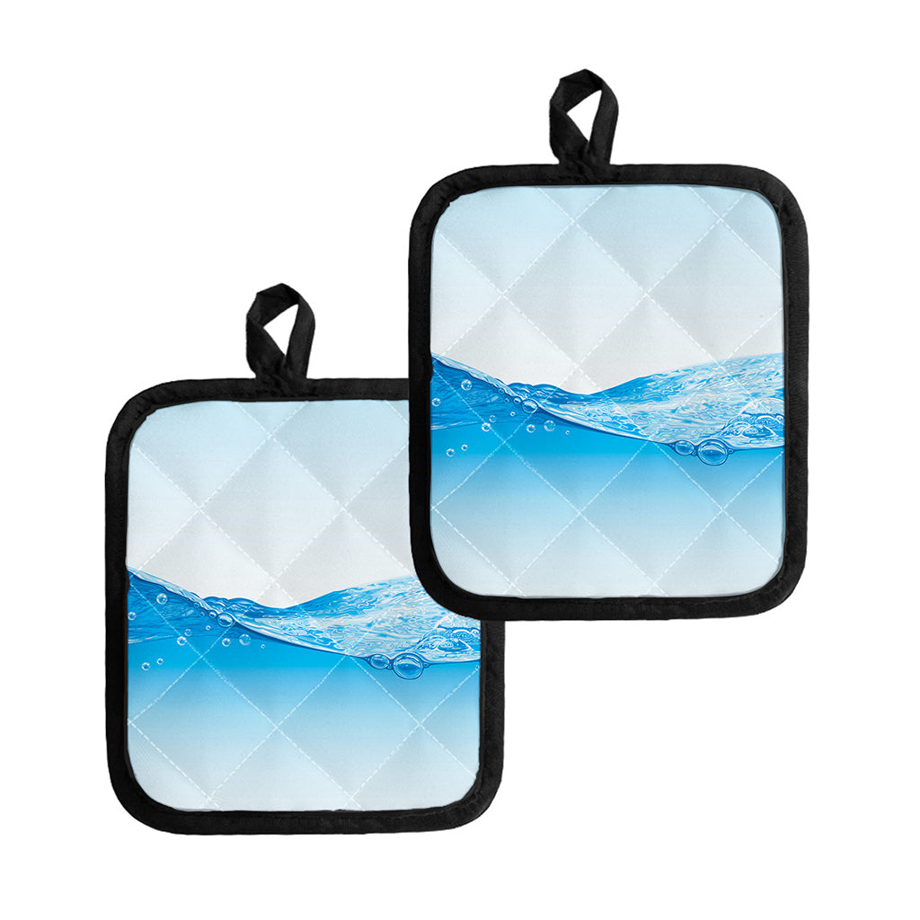Water Wave Print Pot Holders