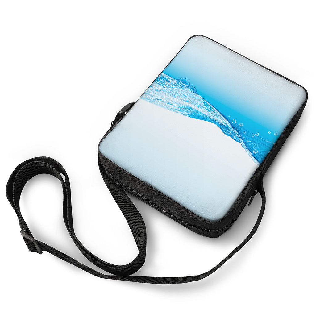 Water Wave Print Rectangular Crossbody Bag