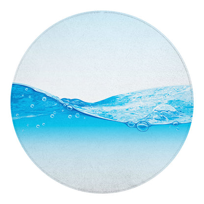 Water Wave Print Round Blanket