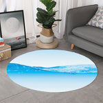 Water Wave Print Round Rug